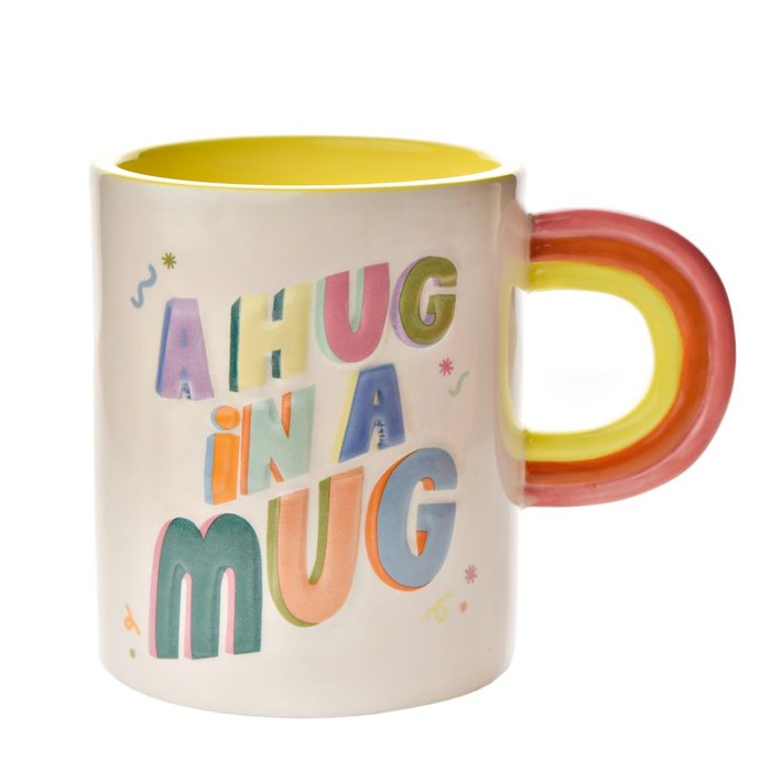 Taza Letras Relieve Arcoiris WIDDOP