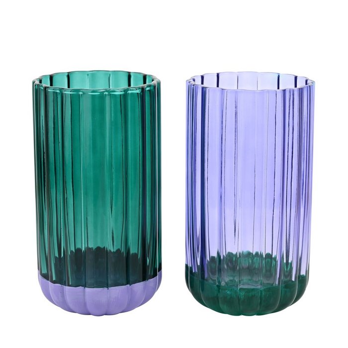 SET 2 VASOS MORADO Y VERDE RASPBERRY BLOSSOM | WIDDOP | 1 UNIDAD | 5063322018202