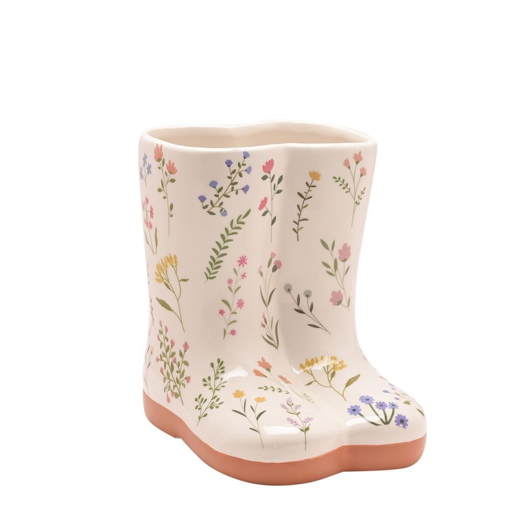 Jarrón Cerámica Botas Agua Floral Wellies WIDDOP Imagen principal del producto