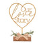 Placa Decorativa Love Story Heart WIDDOP
