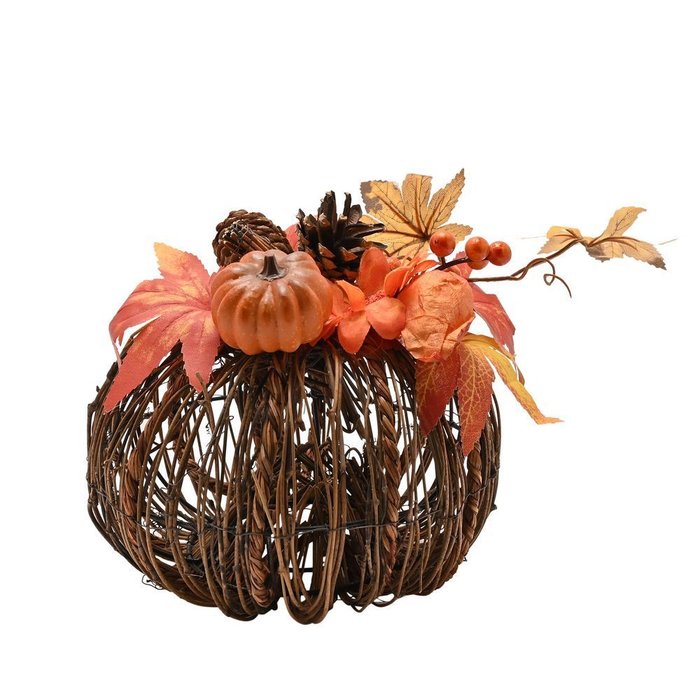 CALABAZA DECORATIVA RATAN NATURAL HECHA A MANO | WIDDOP | 1 UNIDAD | 5063322050813 Imagen principal del producto