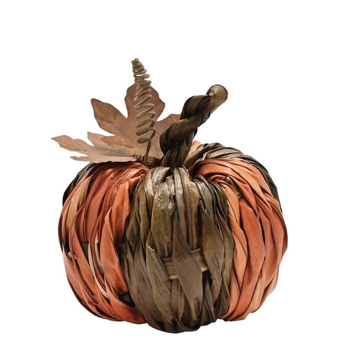 CALABAZA DECORATIVA HOJAS NATURALES 14 CM X 15 CM | WIDDOP | 1 UNIDAD | 5063322050837