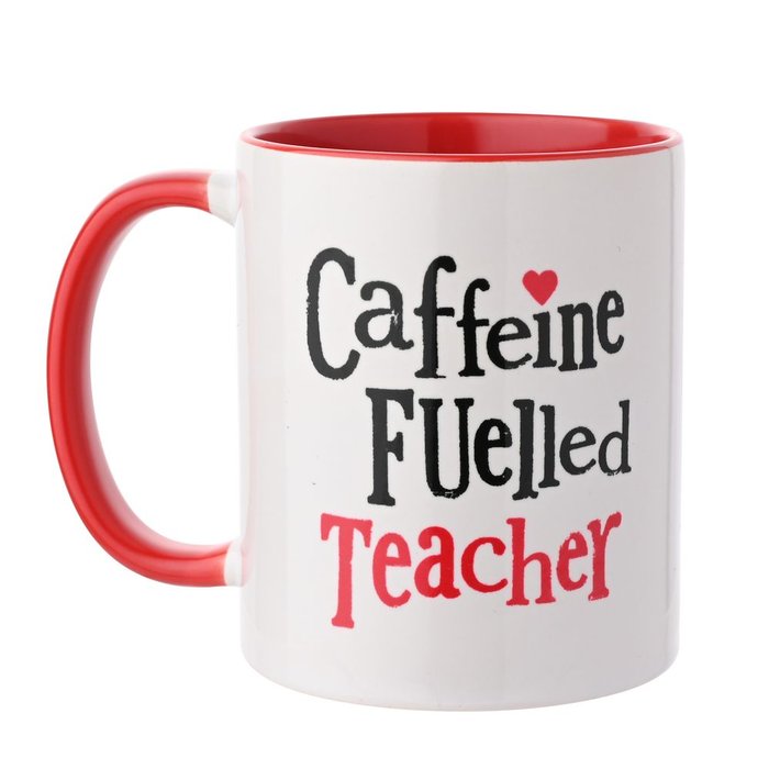 TAZA CAFFEINE FUELLED TEACHER INTERIOR ROJO | WIDDOP | 1 UNIDAD | 5063322054842 Imagen principal del producto