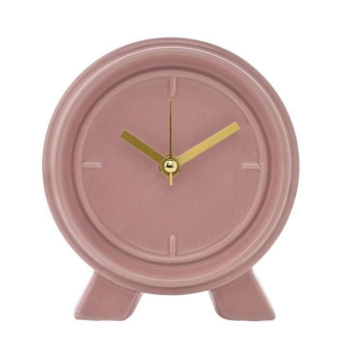 Reloj Sobremesa Cerámica Arcilla Rosa Marca WIDDOP