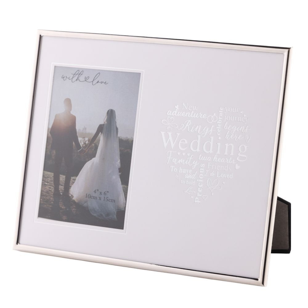Marco fotos corazón plateado wedding 10x15 Widdop