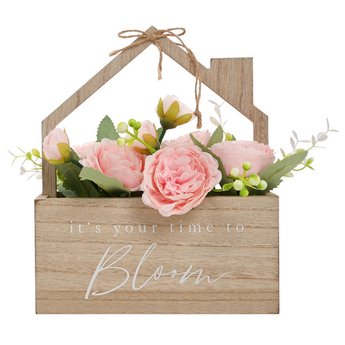 JARDINERA MADERA CON FLORES ARTIFICIALES | WIDDOP | 1 UNIDAD | 5063322068146