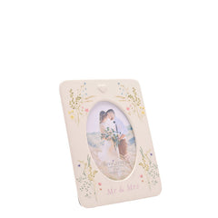 MARCO FOTOS CERAMICA DISEÑO FLORAL MR & MRS 10X15 | 1 UNIDADES | (WIDDOP)