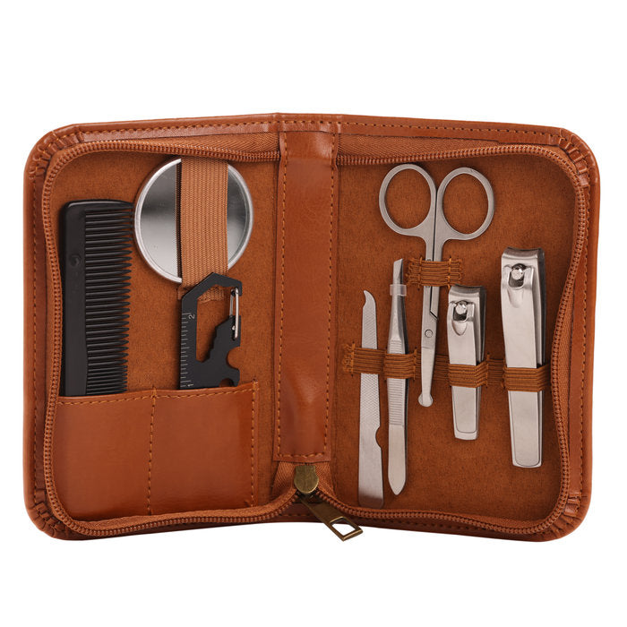 KIT ASEO 8 PIEZAS ESTUCHE MARRON | WIDDOP | 1 UNIDAD | 5063322074604