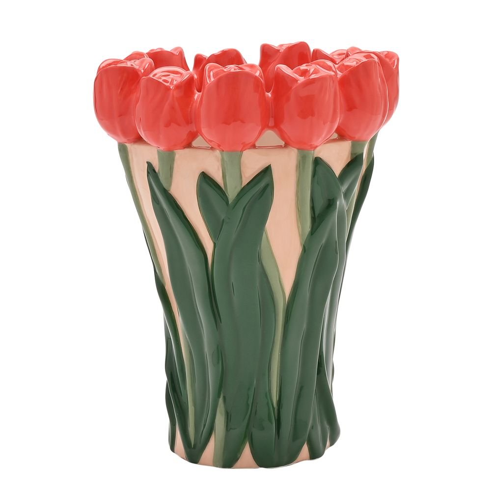 Jarrón Tulipanes Pintado a Mano Widdop