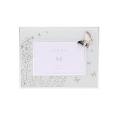 MARCO FOTOS CRISTAL FORMA MARIPOSA EN PLATA 10X15 | 1 UNIDADES | (WIDDOP)