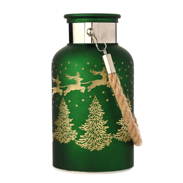 Farol LED Cristal Verde WIDDOP Navidad Imagen principal del producto