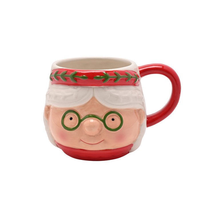 Taza cerámica forma Sra. Claus Widdop Navidad