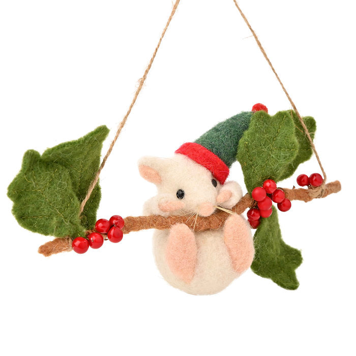 Raton Fieltro en una Rama 20 cm Widdop Navidad Imagen principal del producto