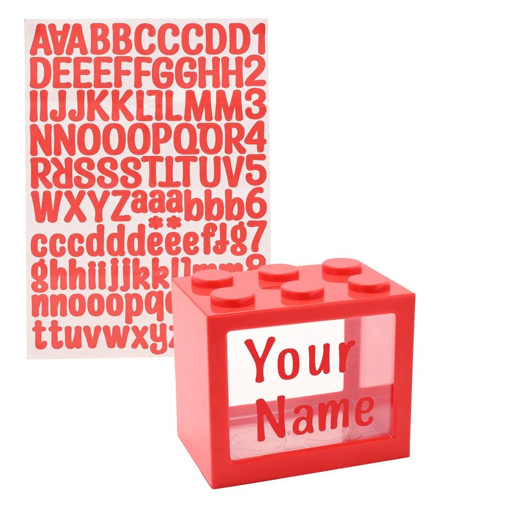 HUCHA PERSONALIZABLE BANK BLOX ROJA | WIDDOP | 1 UNIDAD | 5063322101799