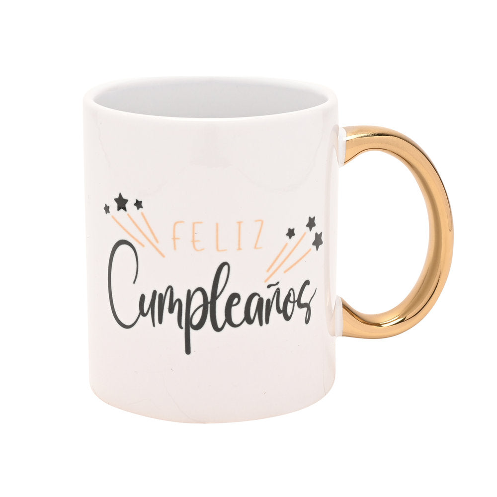 TAZA CERAMICA CUMPLEAÑOS ASA DORADA ESTRELLAS | WIDDOP | 1 UNIDAD | 5063322115017