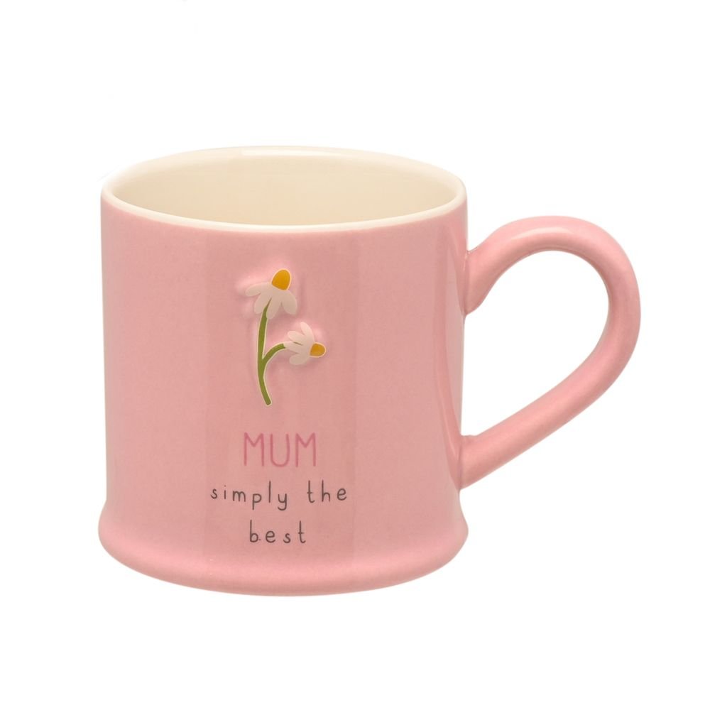 Taza con Relieve Love Life Mum Widdop en Gres Rosa Imagen principal del producto