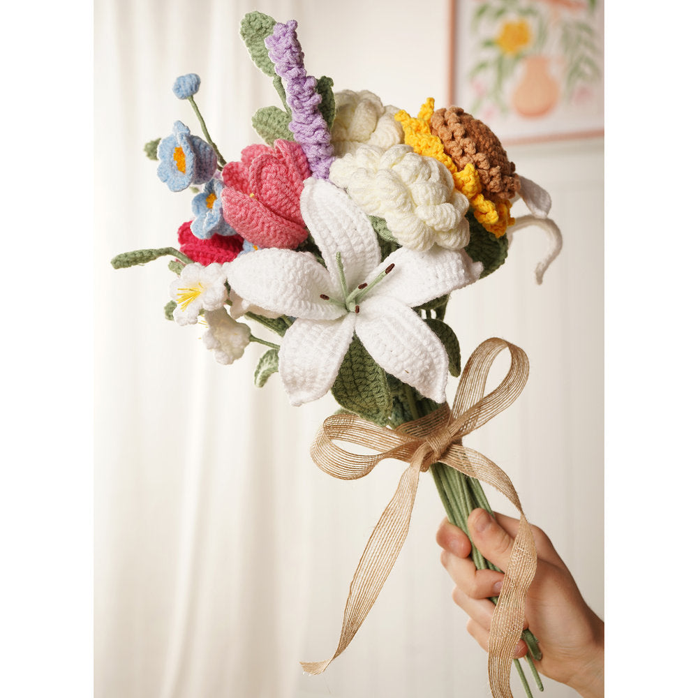 Flor Crochet Peonías Eres el Mejor WIDDOP