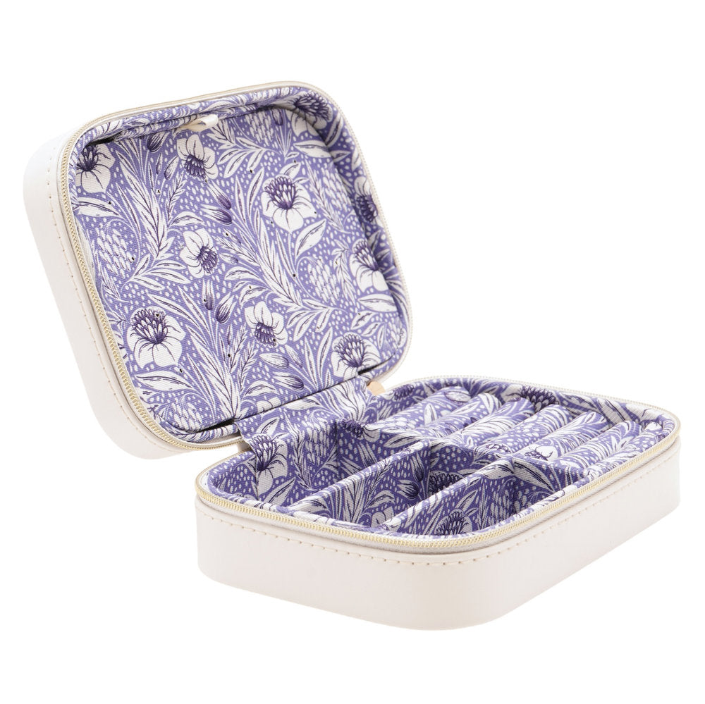 Joyero floral blanco y azul de Sophia Lane marca Widdop Imagen principal del producto