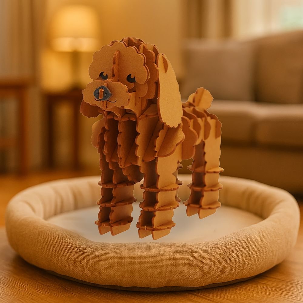 Maqueta de papel 3D perro Cavapoo - Widdop