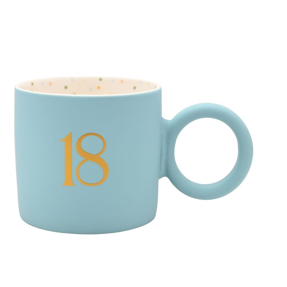 Taza Cerámica Confeti Azul 18 - Widdop