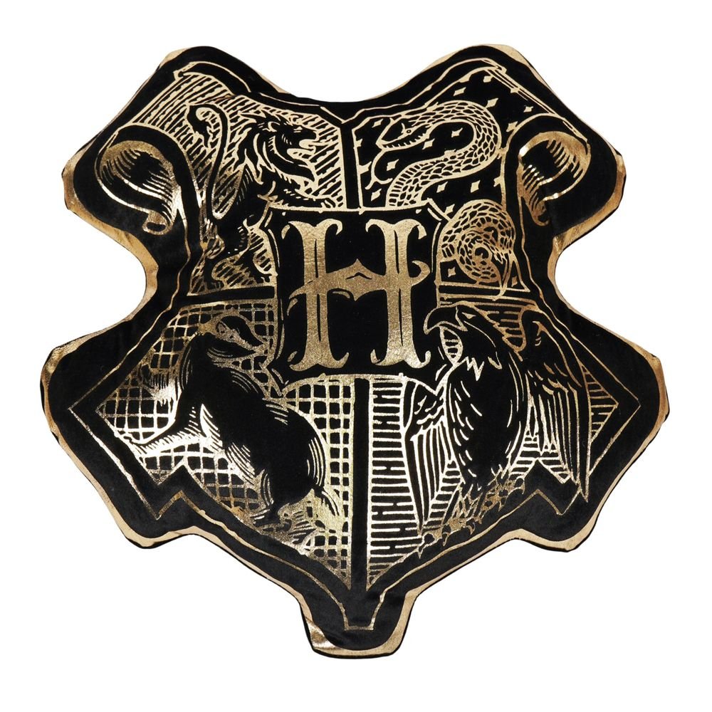 Cojín escudo Hogwarts terciopelo Harry Potter 43 cm