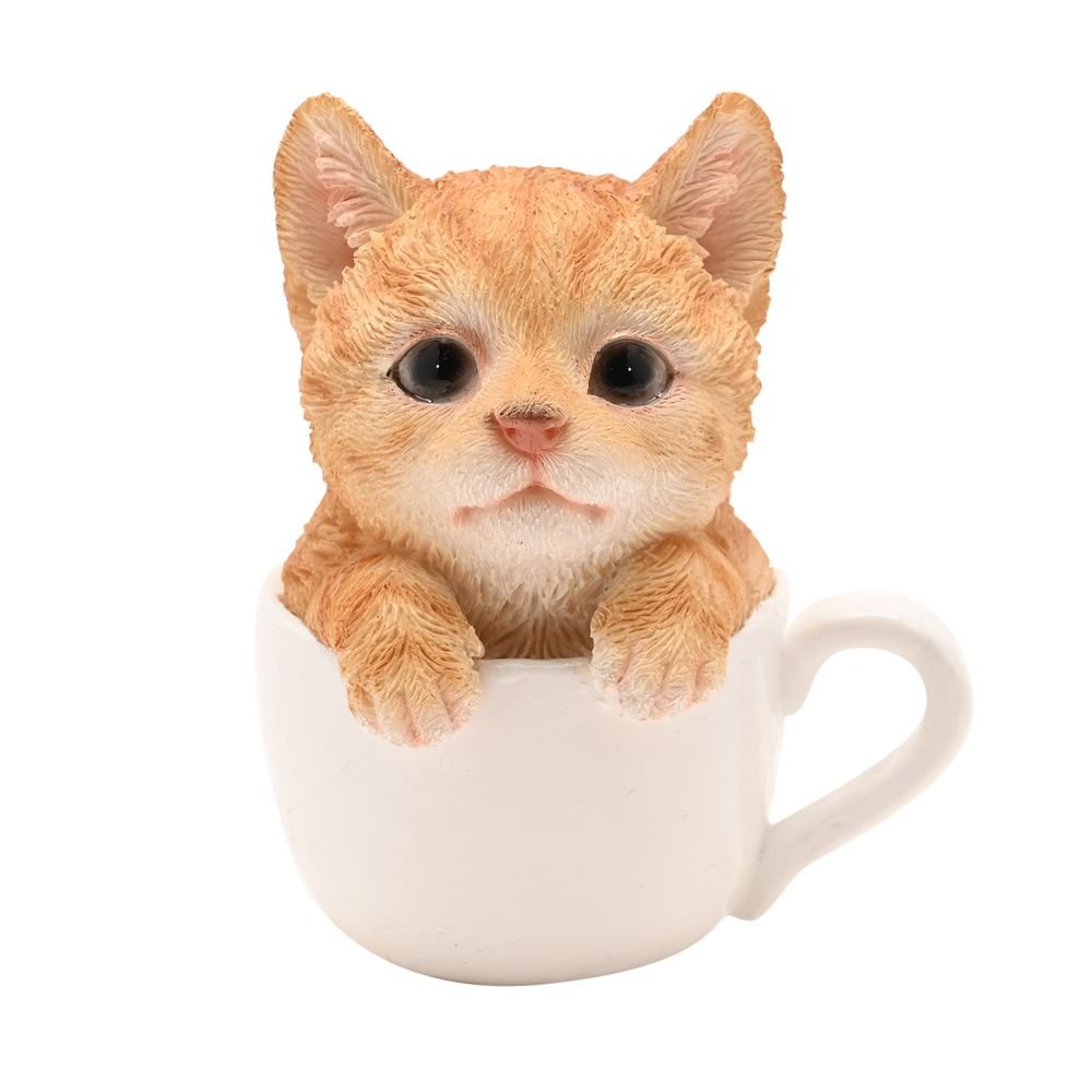 Decoración Figura Gatito en Taza - Widdop