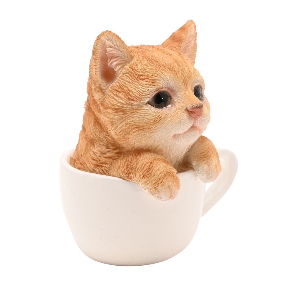Decoración Figura Gatito en Taza - Widdop