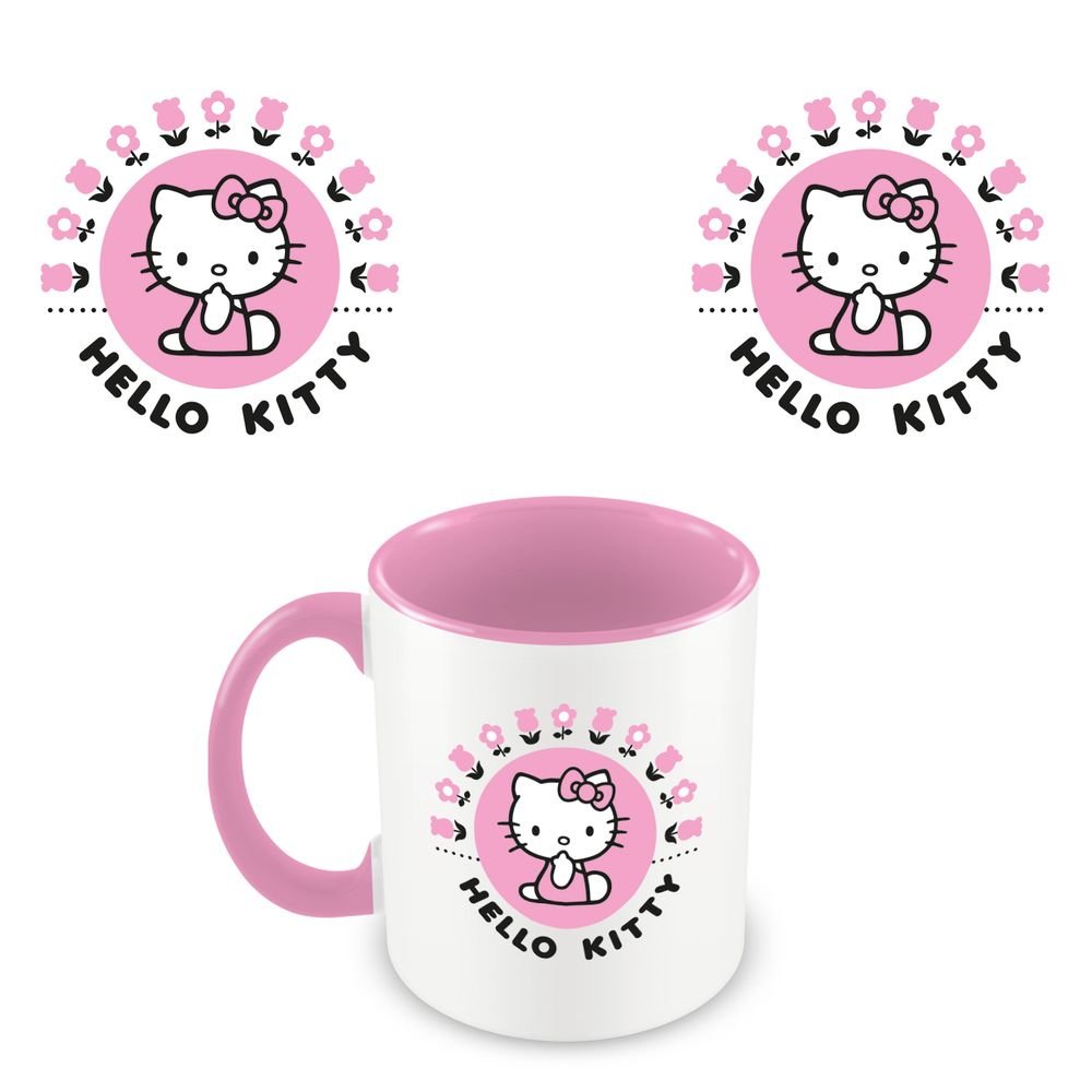 Taza Color Interior Hello Kitty Pink Pyramid International 325ml