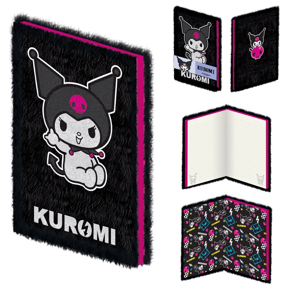 Cuaderno A5 Felpa Kuromi Rock Out - Pyramid