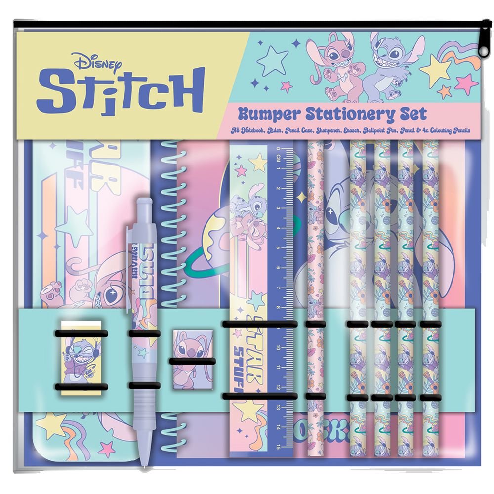 Set Papelería Cuadrado Disney Stitch Planetary Pyramid International
