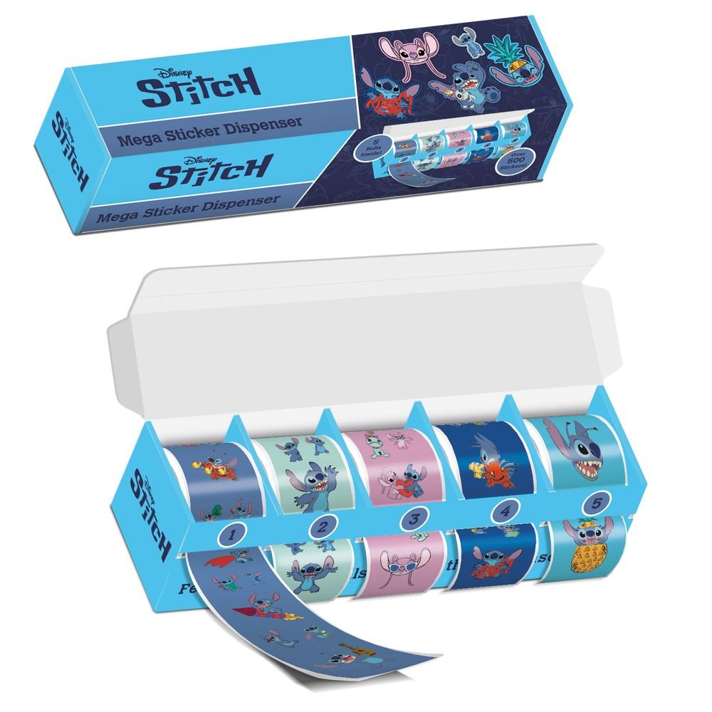 Dispensador de Stickers 500 Und Disney Stitch Pyramid International