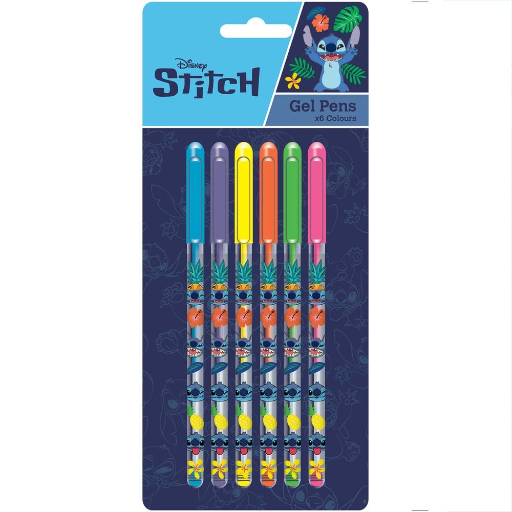 Set 6 Bolígrafos Gel Disney Stitch Pyramid International