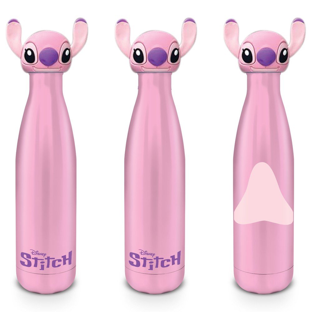 Botella Topper 3D Disney Stitch Angel 500ml