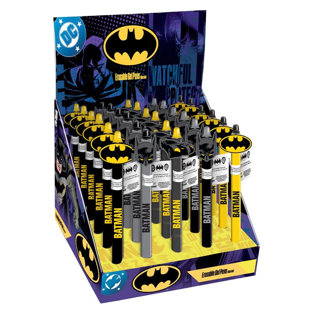 Expositor 30 Bolígrafos Borrables Gel DC Comics Batman