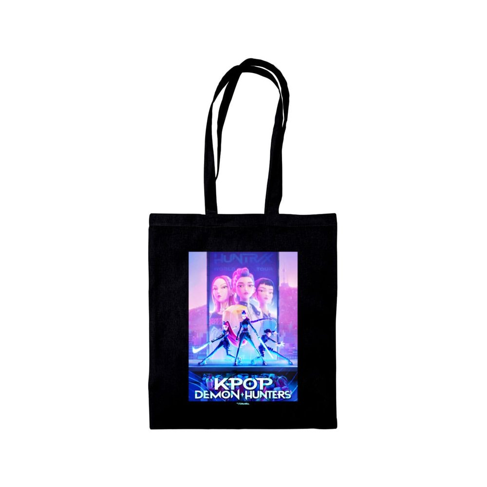 Bolsa de Tela Negra K-pop Demon Hunters Key Art Pyramid International