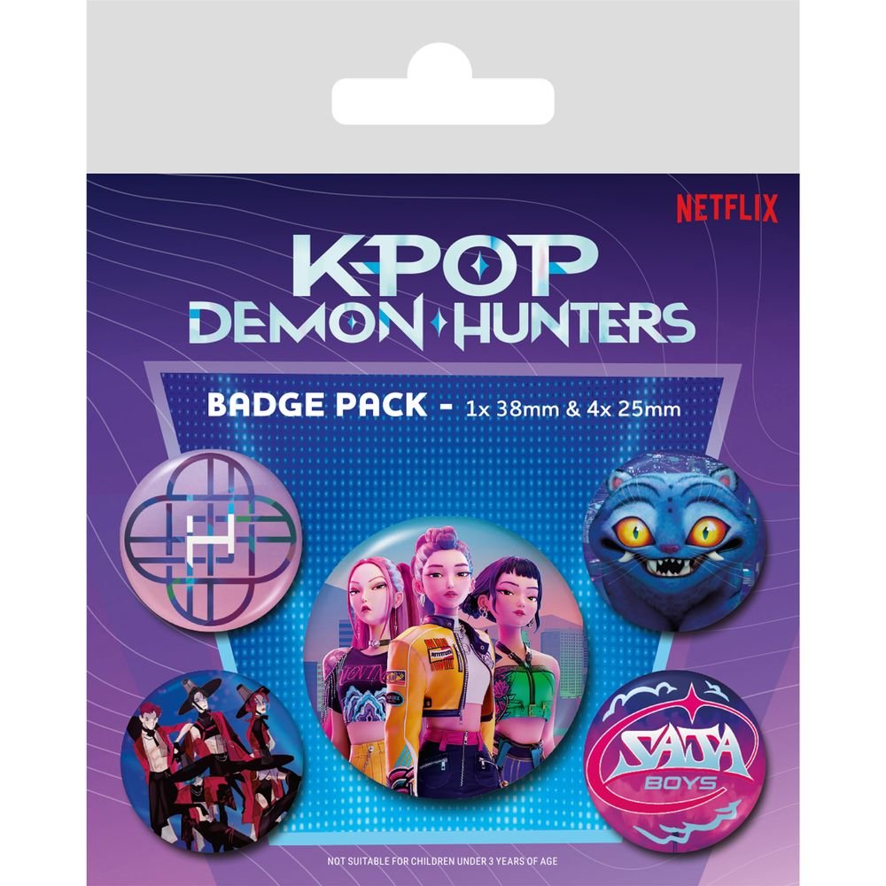 Pack de Pins 5 Unidades K-pop Demon Hunters Pyramid International Imagen principal del producto