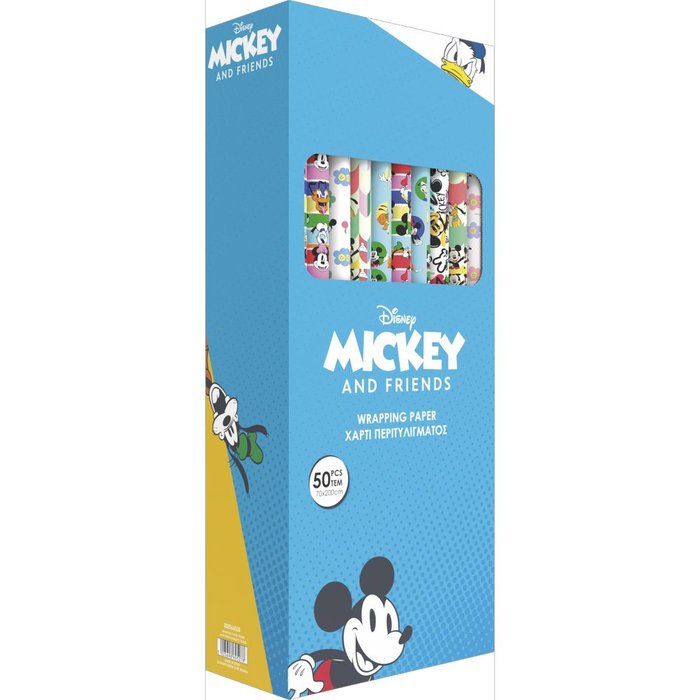 Expositor 50 Rollos Papel Regalo Mickey & Friends PENDIENTE