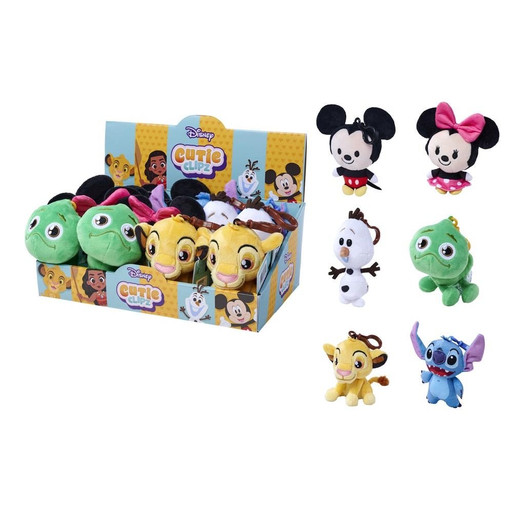 Expositor 12 Cutie Clips Disney PELUCHES DISNEY