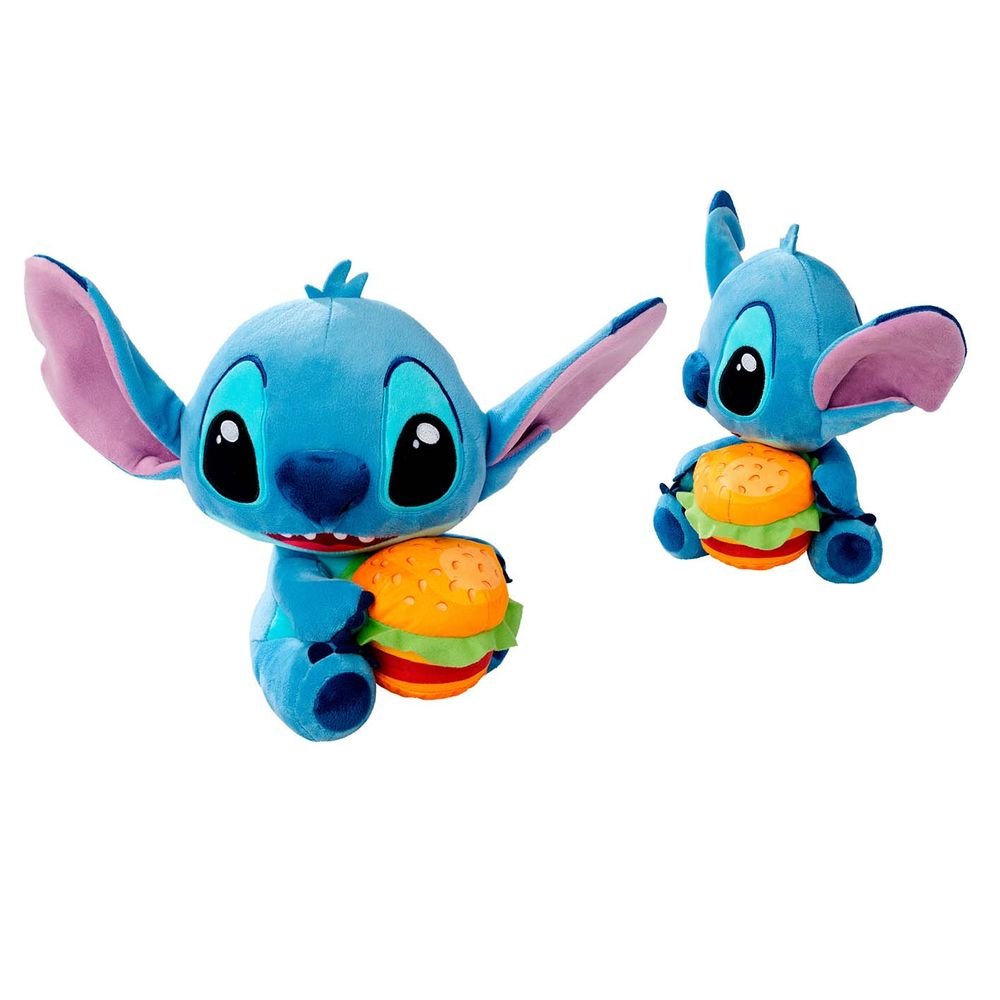 PELUCHE STITCH CON HAMBURGUESA 25CM | PELUCHES DISNEY | 1 UNIDAD | 5400868033472 Imagen principal del producto