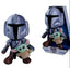 Peluche 25 cm Star Wars Mandalorian con Mini Grogu Marca PELUCHES DISNEY
