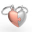 LLAVERO METALMORPHOSE LIFESTYLE - PUZZLE CORAZON PLATA/ROSA | METALMORPHOSE | 1 UNIDAD | 5404006049752