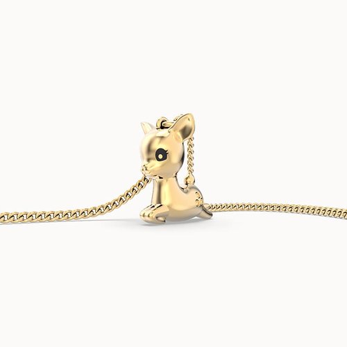 Collar Chocli Gacela 36-43 cm, metal chapado oro