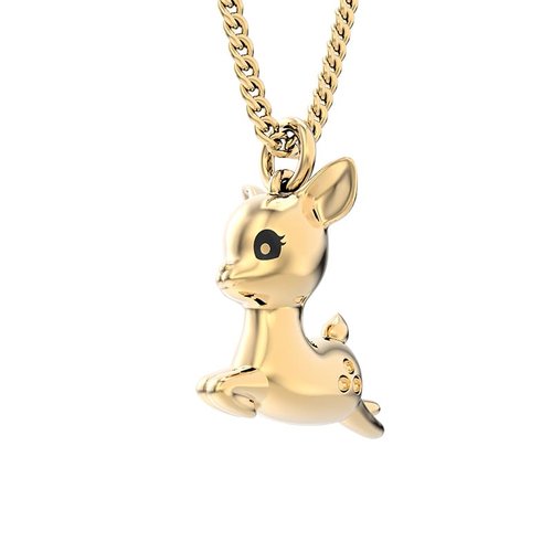 Collar Chocli Gacela 36-43 cm, metal chapado oro