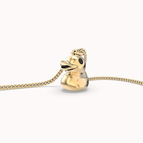 Collar Chocli Pato 36-43 cm, metal chapado oro