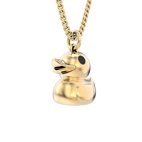 Collar Chocli Pato 36-43 cm, metal chapado oro