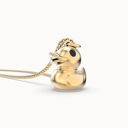 Collar Chocli Pato 36-43 cm, metal chapado oro