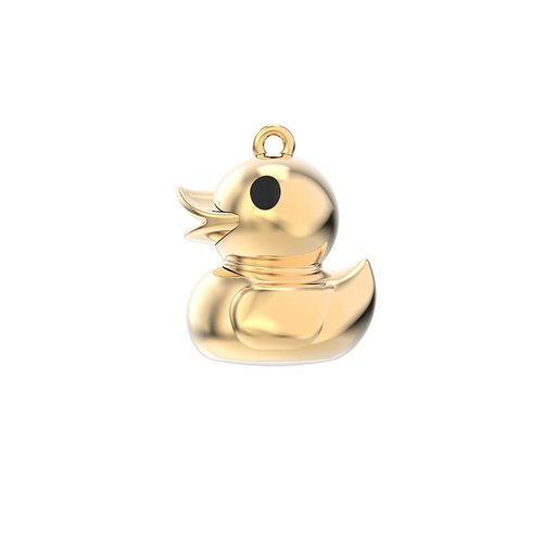 Collar Chocli Pato 36-43 cm, metal chapado oro