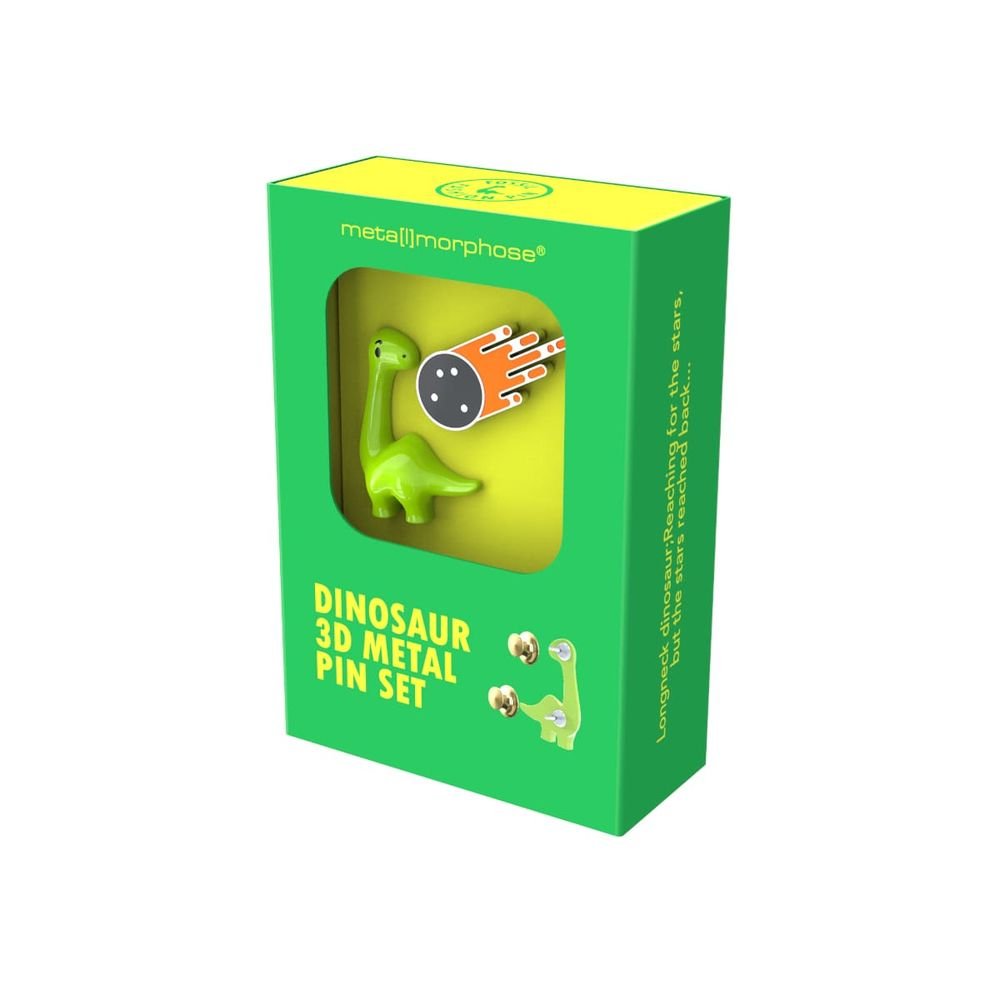 Juego 2 Pins Metalmorphose Animals Dinosaurio y Meteorito Marca Metalmorphose Imagen principal del producto