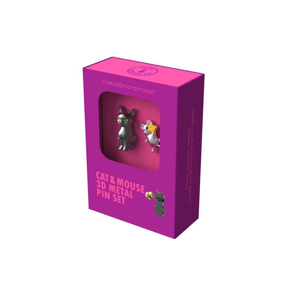 Juego 2 Pins Metalmorphose Animals Gato y Raton Marca Metalmorphose Imagen principal del producto