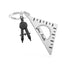 Llavero Metalmorphose Gracias Profe Escuadra y Compás Marca METALMORPHOSE
